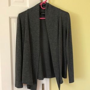 Dark gray open sweater/cardigan
